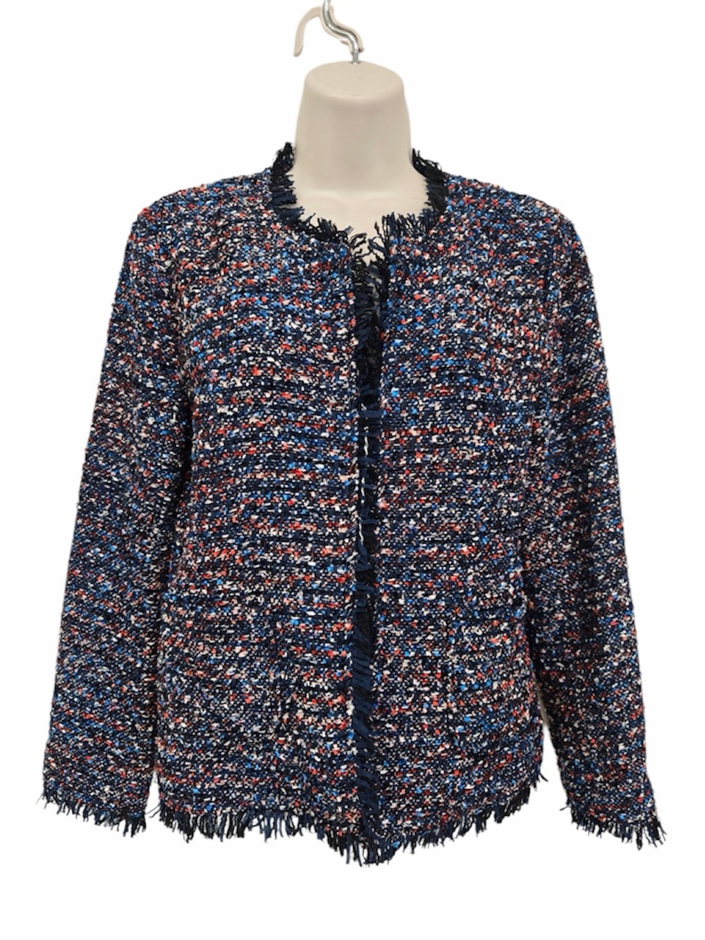 Wool Blend Tweed Blazer Jacket Workwear Career 9136